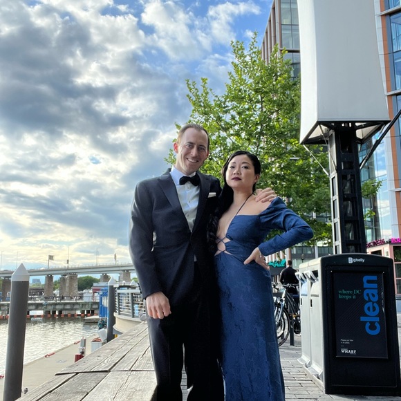 Where are you from WAYF blue Halter Cut Out Midi Dress - Picture 7 of 11